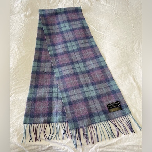 JAMES PRINGLE WEAVERS | Wool Ferguson of Balquidder Tartan Plaid Scarf Pastel - Picture 1 of 5
